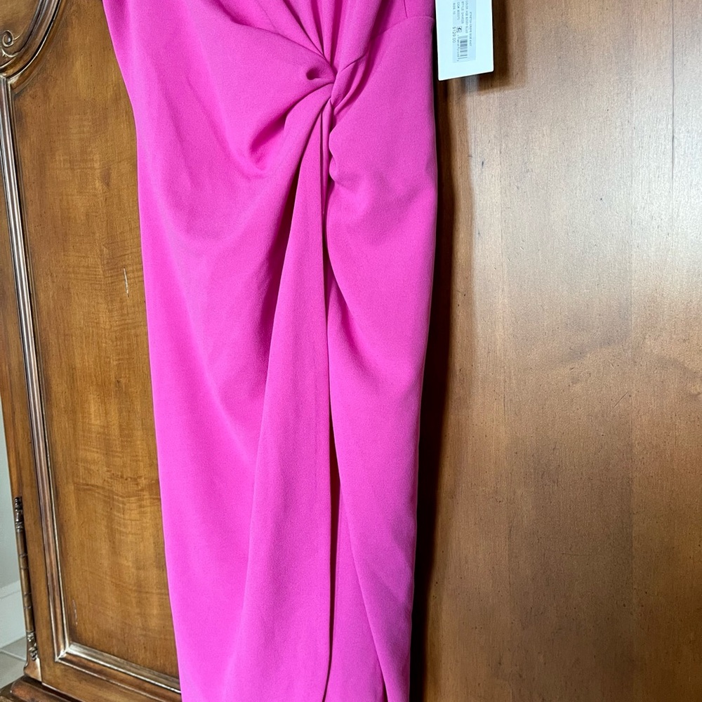 ‼️HOST PICK‼️ Tahari NWT Crepe Lined Faux Knotted Waist Shirt Sleeve Dress - Picture 5 of 7